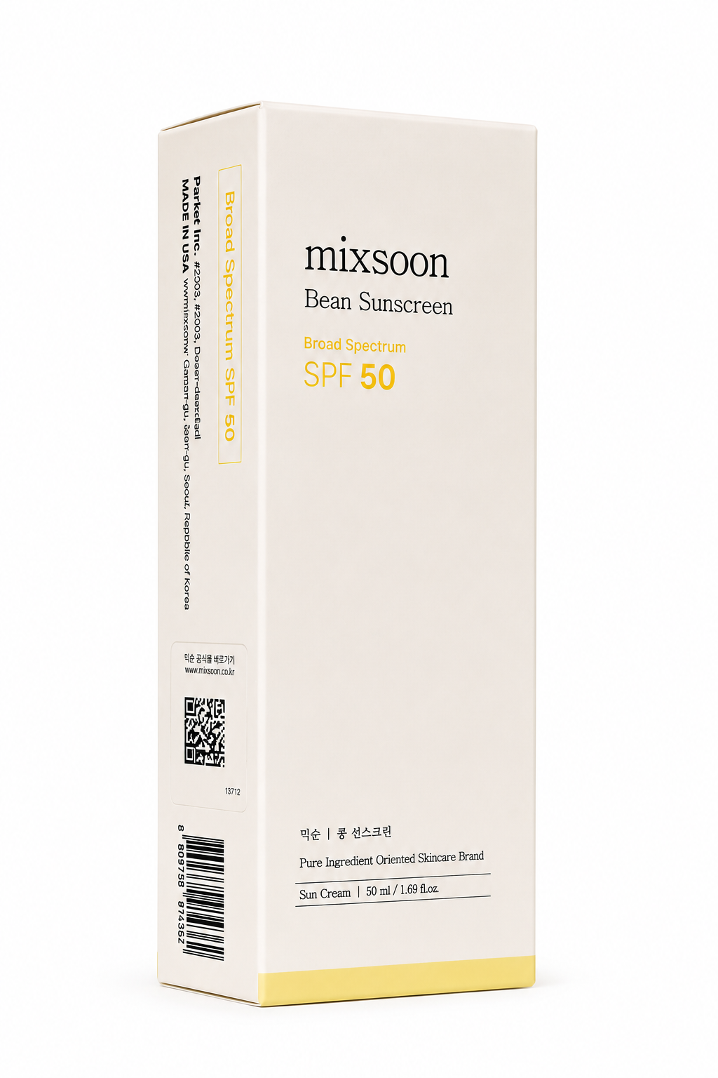 Protector Solar de frijoles Mixsoon  SPF 50